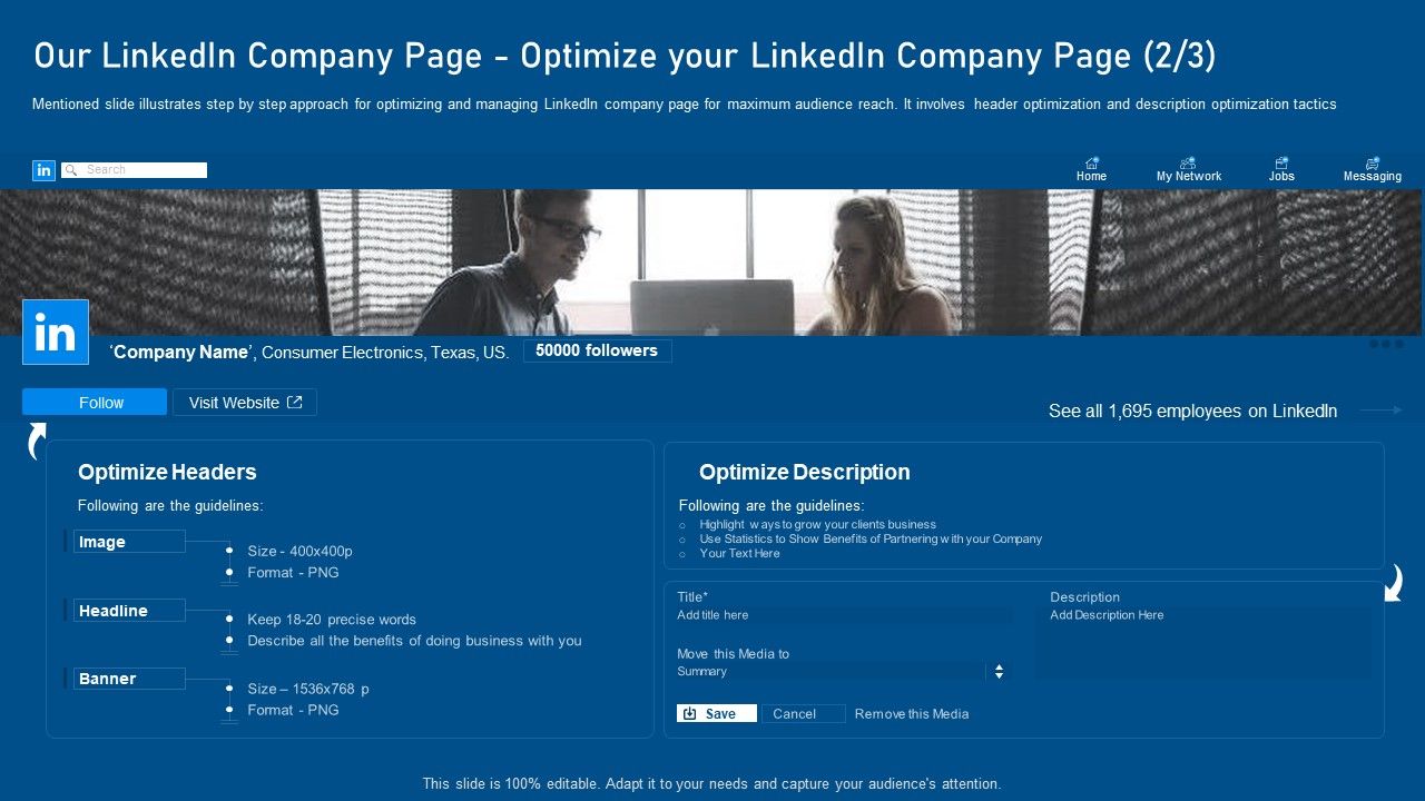 Our_Linkedin_Company_Page_Optimize_Your_Linkedin_Company_Page_Media_Diagrams_PDF_Slide_1.jpg