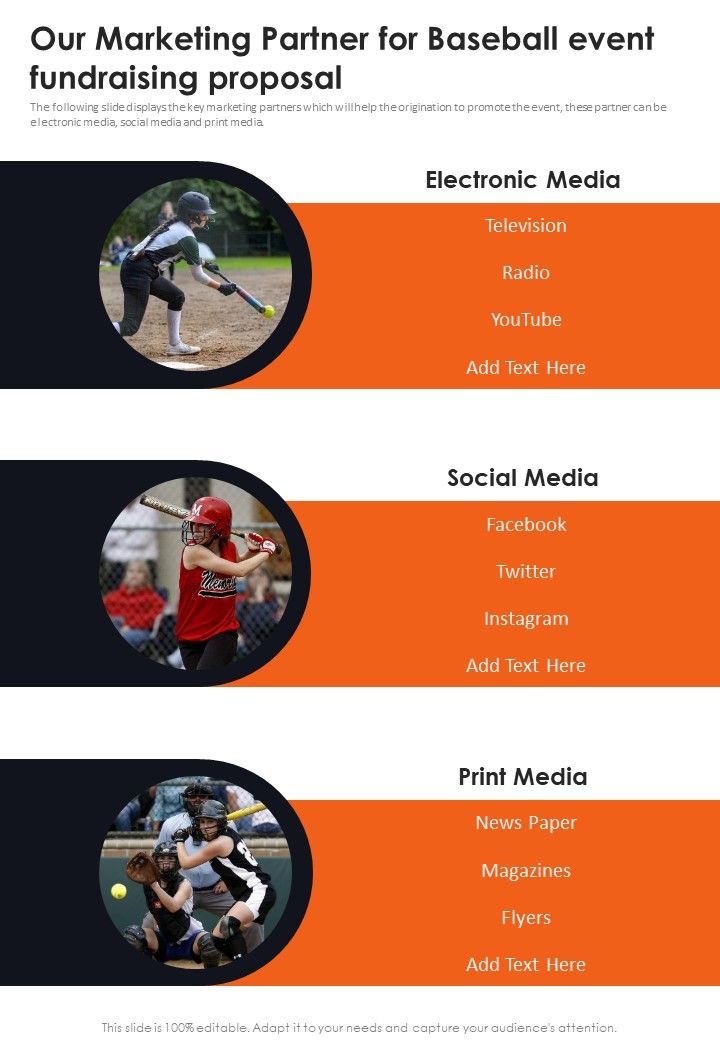 Our_Marketing_Partner_For_Baseball_Event_Fundraising_Proposal_One_Pager_Sample_Example_Document_Slide_1.jpg