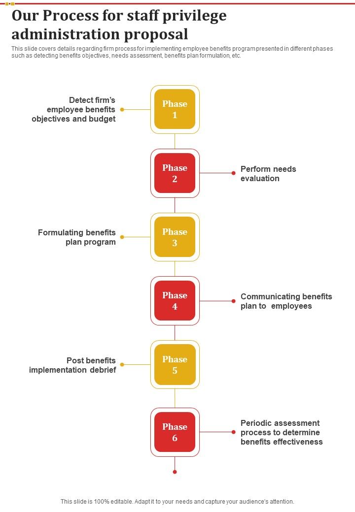 Our Process For Staff Privilege Administration Proposal One Pager Sample Example Document Slide01