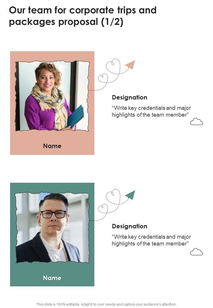 Our_Team_For_Corporate_Trips_And_Packages_Proposal_One_Pager_Sample_Example_Document_Slide_1.jpg