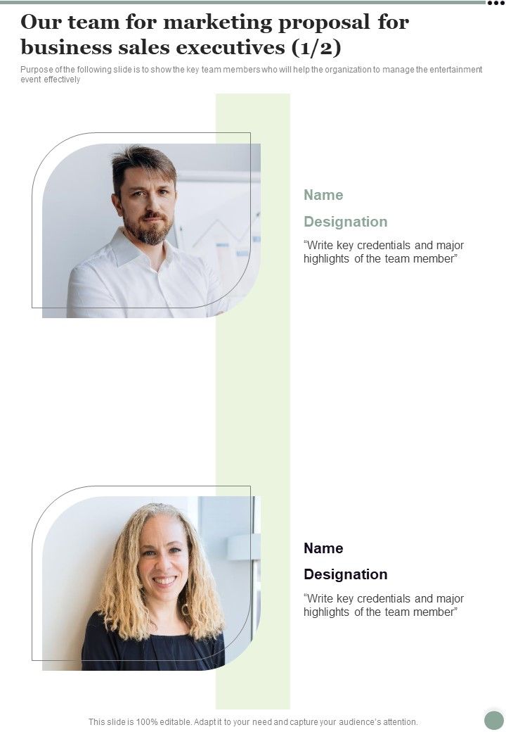 Our_Team_For_Marketing_Proposal_For_Business_Sales_Executives_One_Pager_Sample_Example_Document_Slide_1.jpg