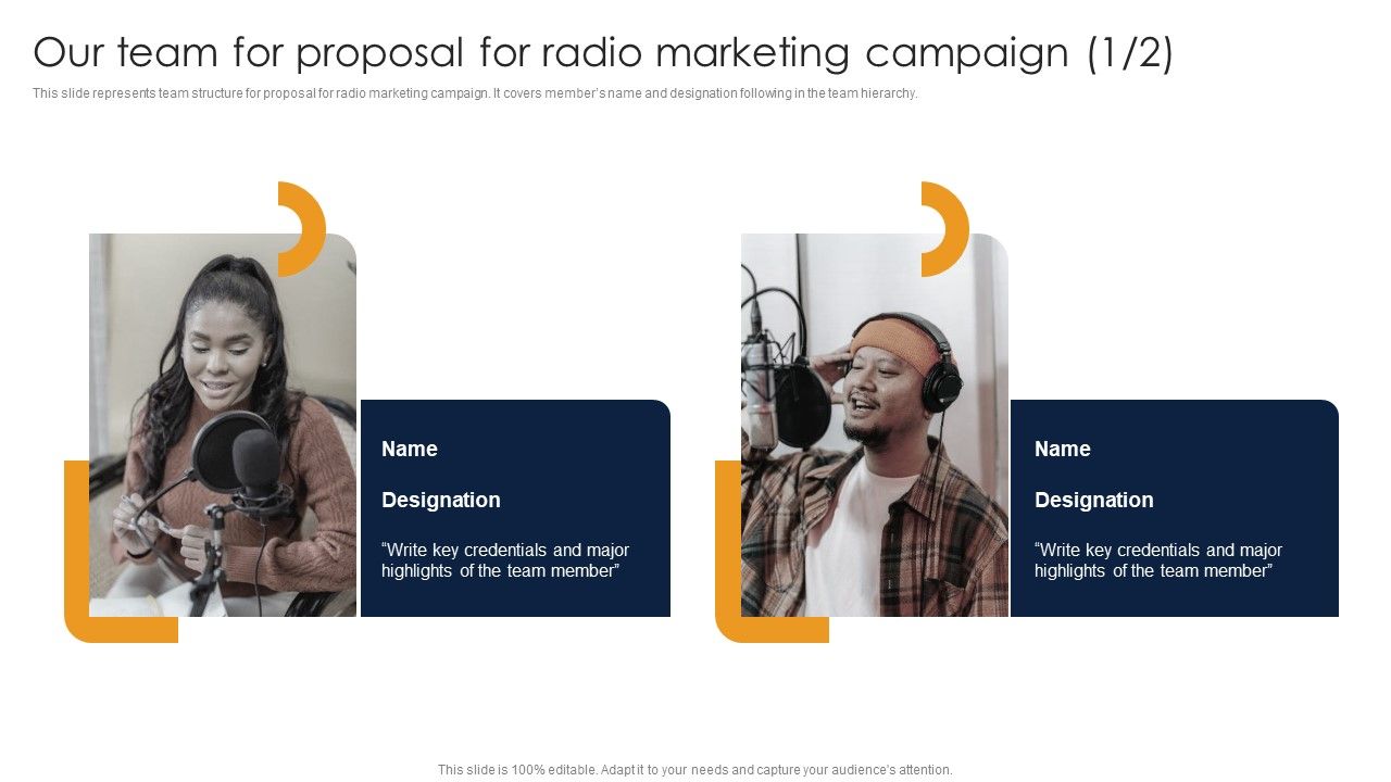 Our_Team_For_Proposal_For_Radio_Marketing_Campaign_Ppt_Visual_Aids_Portfolio_PDF_Slide_1.jpg