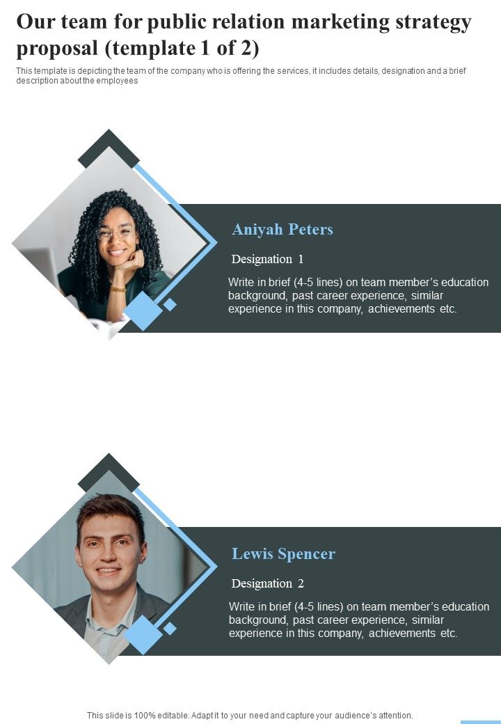 Our_Team_For_Public_Relation_Marketing_Strategy_Proposal_One_Pager_Sample_Example_Document_Slide_1.jpg
