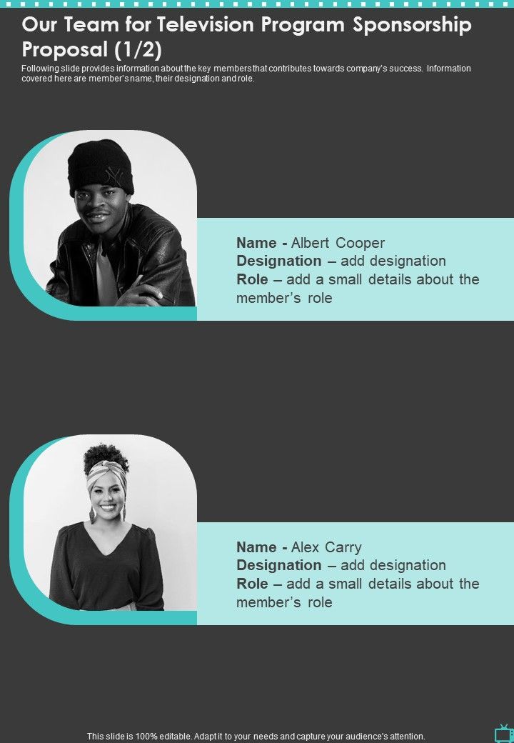 Our_Team_For_Television_Program_Sponsorship_Proposal_One_Pager_Sample_Example_Document_Slide_1.jpg