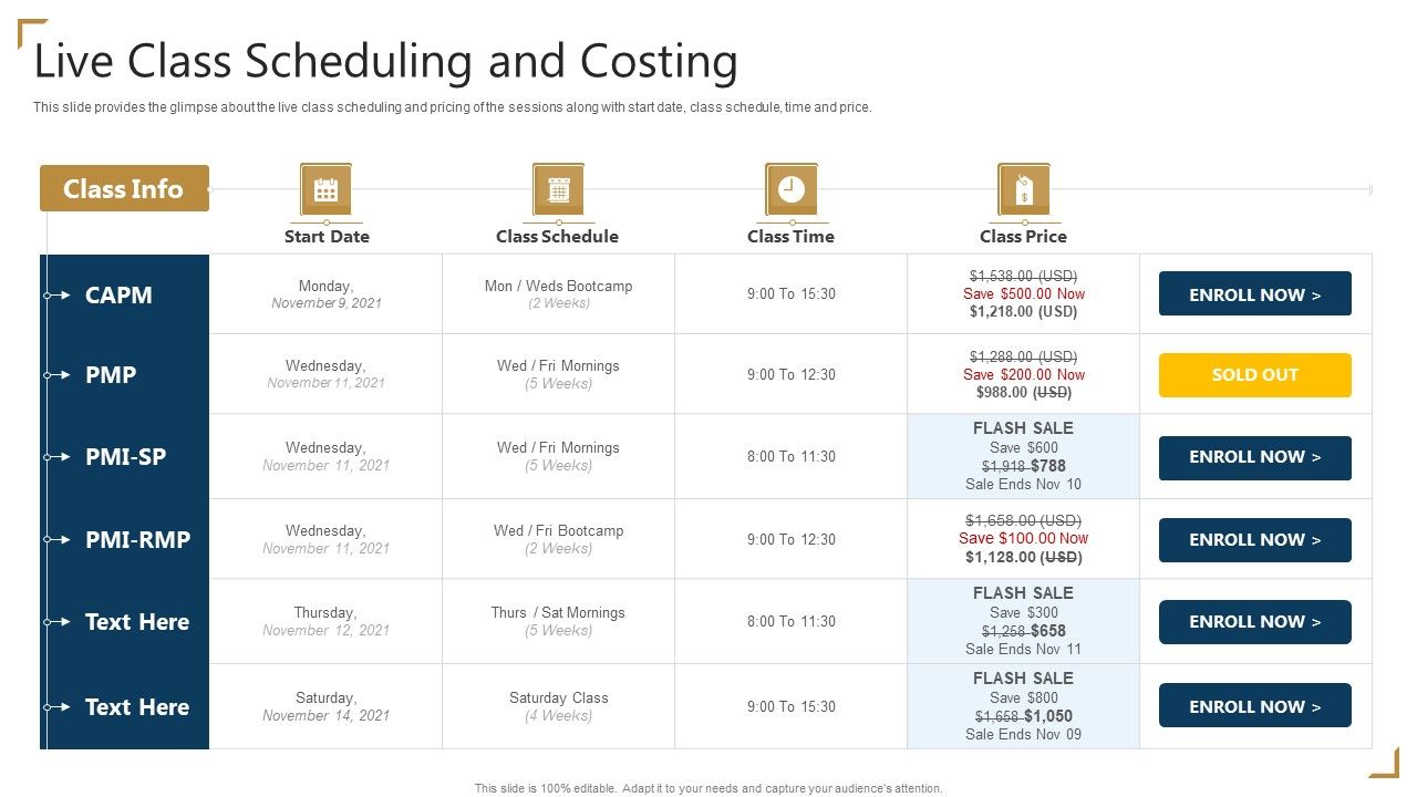PMP_Certification_Live_Class_Scheduling_And_Costing_Ppt_File_Clipart_Images_PDF_Slide_1.jpg