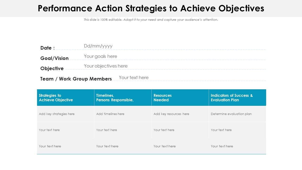 Performance_Action_Strategies_To_Achieve_Objectives_Ppt_PowerPoint_Presentation_Diagram_Lists_PDF_Slide_1.jpg