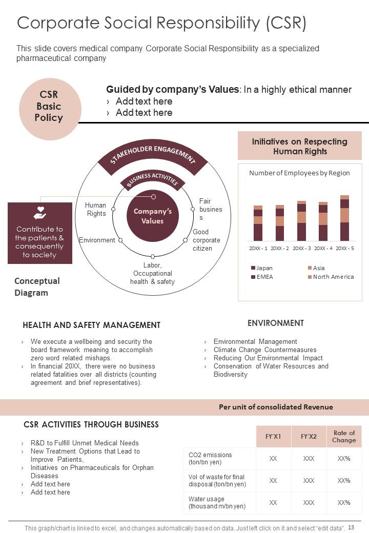 Pharmaceutical Company Yearly Report One Pager Documents