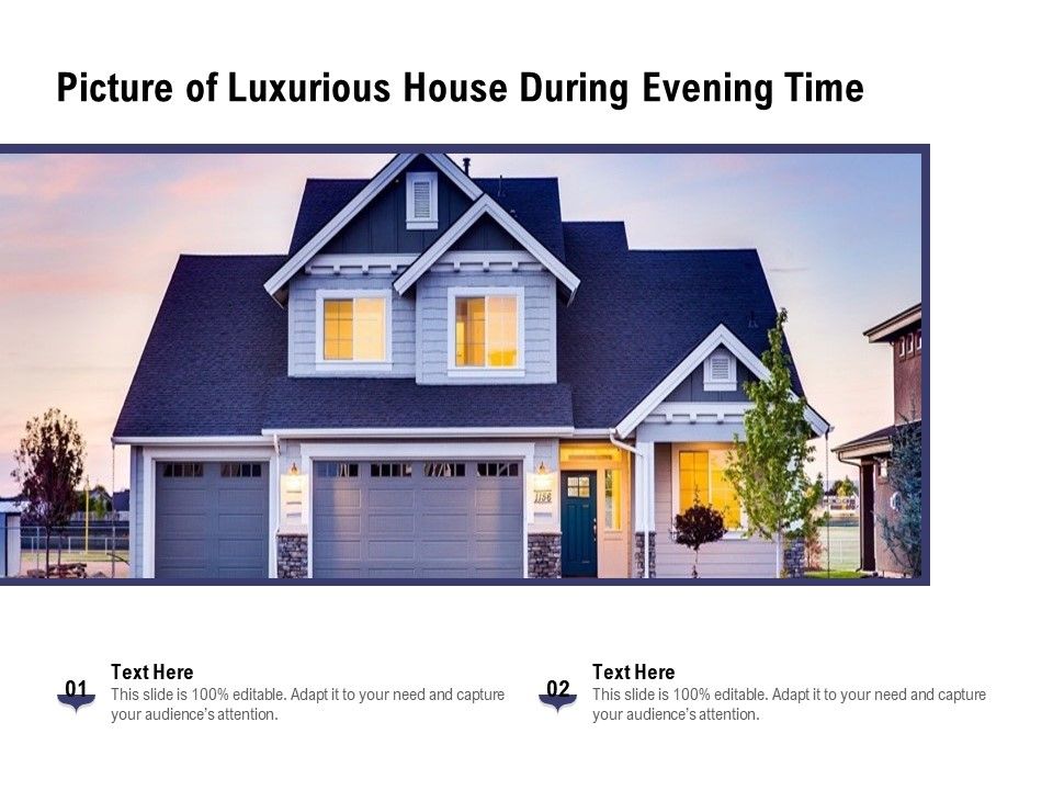 Picture_Of_Luxurious_House_During_Evening_Time_Ppt_PowerPoint_Presentation_Gallery_Example_Introduction_PDF_Slide_1.jpg
