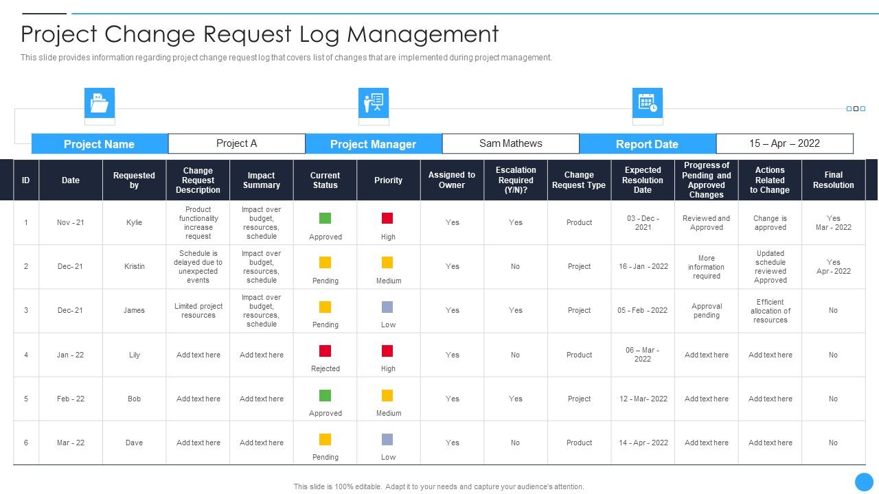 Playbook_For_Project_Product_Administration_Project_Change_Request_Log_Management_Diagrams_PDF_Slide_1.jpg