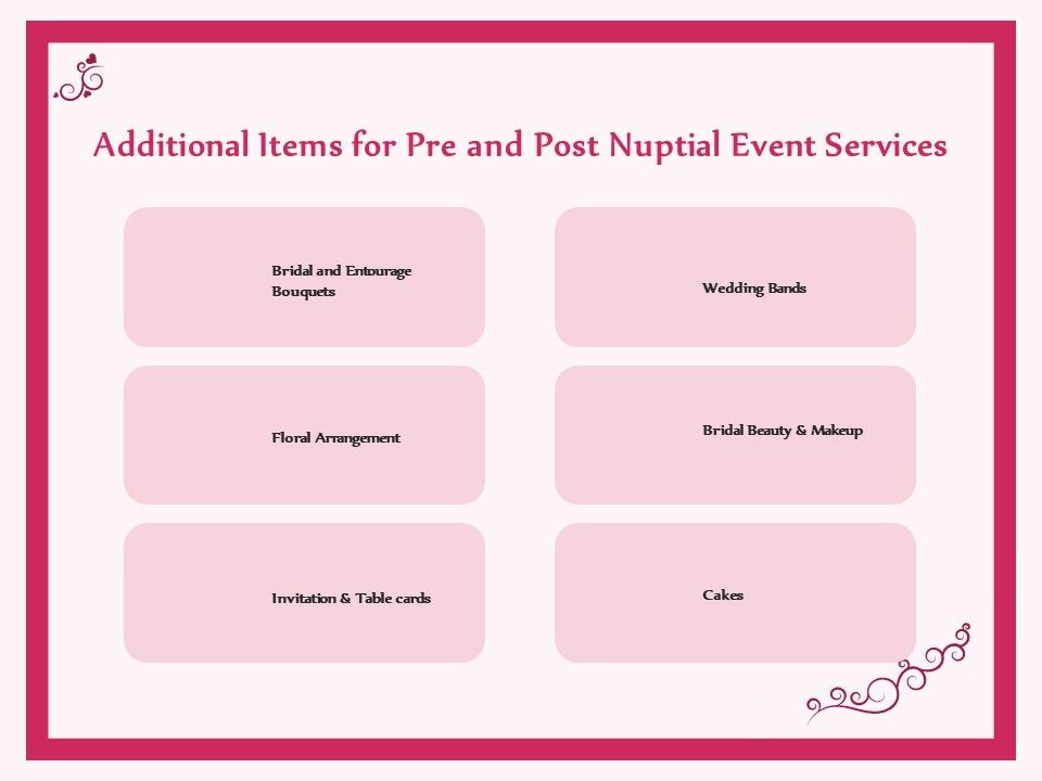 Pre_Postnuptial_Additional_Items_For_Pre_And_Post_Nuptial_Event_Services_Ppt_Layouts_Format_Ideas_PDF_Slide_1.jpg