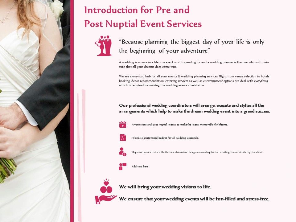 Pre_Postnuptial_Introduction_For_Pre_And_Post_Nuptial_Event_Services_Ppt_Visual_Aids_Portfolio_PDF_Slide_1.jpg