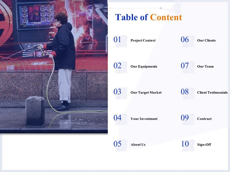 Pressure_Cleaning_Proposal_And_Service_Agreement_Table_Of_Content_Template_PDF_Slide_1.jpg
