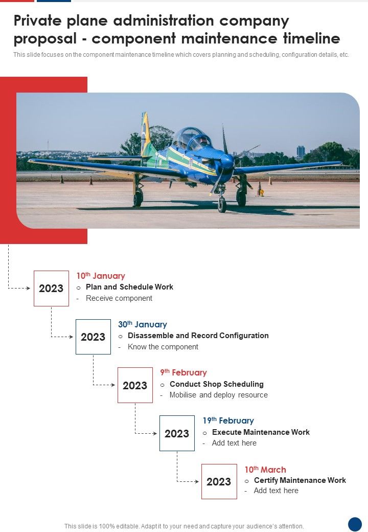 Private_Plane_Administration_Company_Component_Maintenance_Timeline_One_Pager_Sample_Example_Document_Slide_1.jpg