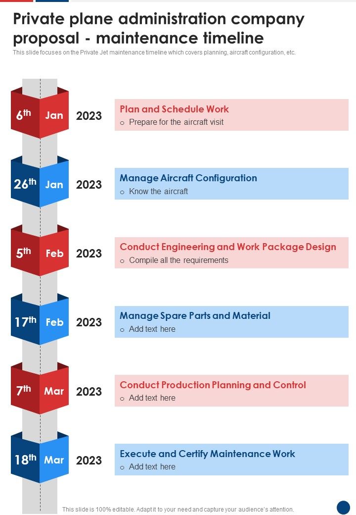 Private_Plane_Administration_Company_Maintenance_Timeline_One_Pager_Sample_Example_Document_Slide_1.jpg