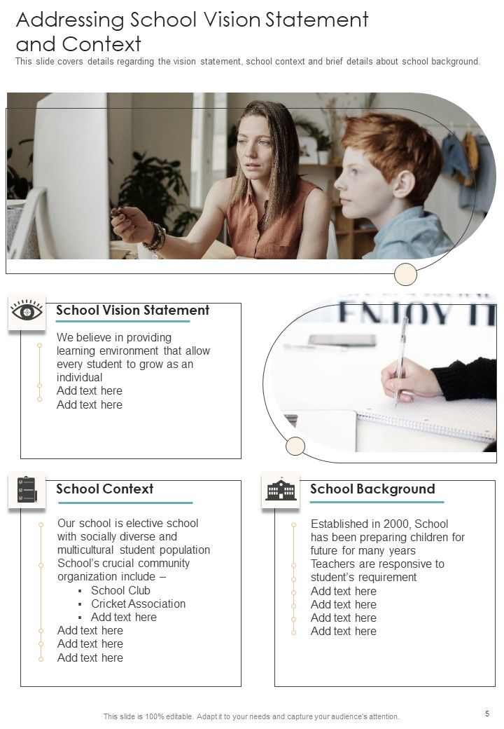 Private School Yearly Report One Pager Documents
