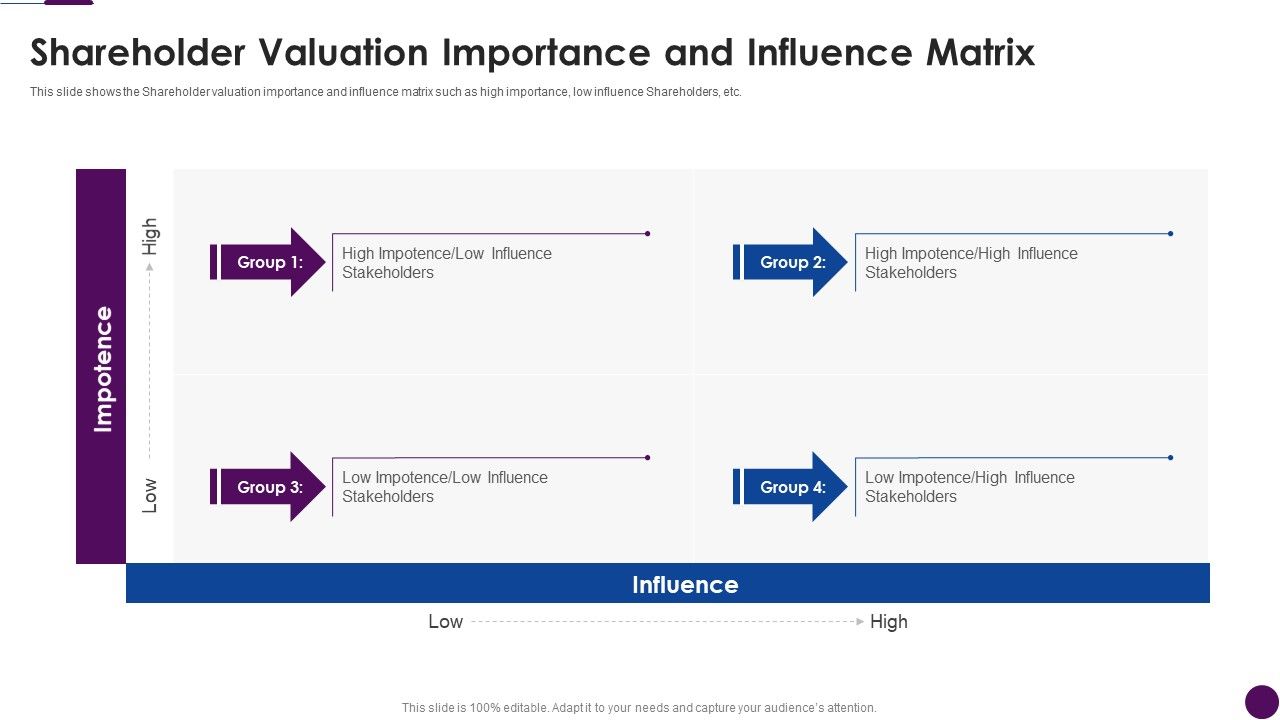 Procedure_To_Identify_The_Shareholder_Value_Shareholder_Valuation_Importance_And_Influence_Matrix_Professional_PDF_Slide_1.jpg