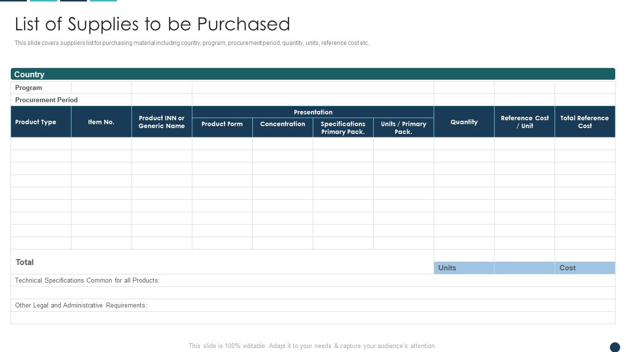Procurement_Analytics_Tools_And_Strategies_List_Of_Supplies_To_Be_Purchased_Graphics_PDF_Slide_1.jpg