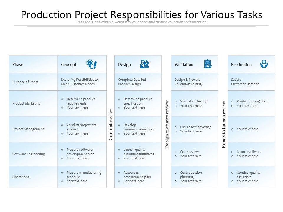 Production_Project_Responsibilities_For_Various_Tasks_Ppt_PowerPoint_Presentation_Professional_Outline_PDF_Slide_1.jpg