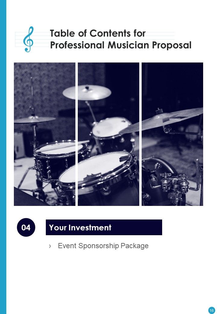Professional Musician Proposal Example Document Report Doc Pdf Ppt