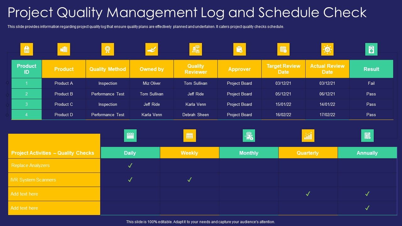 Project_Administration_Playbook_Project_Quality_Management_Log_And_Schedule_Check_Designs_PDF_Slide_1.jpg
