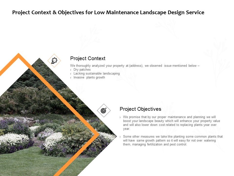 Project_Context_And_Objectives_For_Low_Maintenance_Landscape_Design_Service_Ppt_PowerPoint_Presentation_Portfolio_Slide_1.jpg