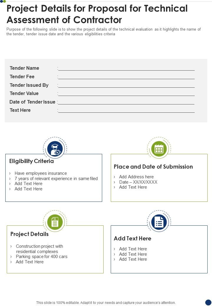 Project_Details_For_Proposal_For_Technical_Assessment_Of_Contractor_One_Pager_Sample_Example_Document_Slide_1.jpg