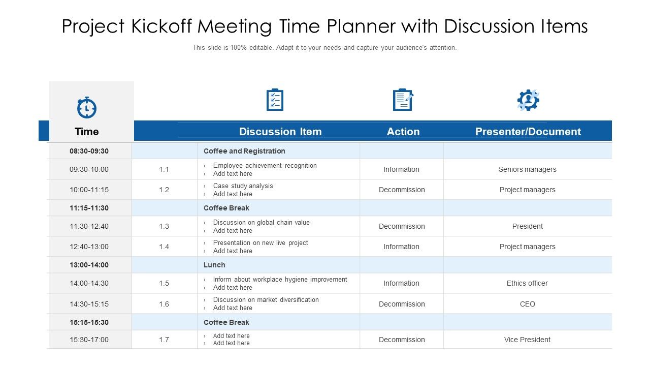 Project_Kickoff_Meeting_Time_Planner_With_Discussion_Items_Ppt_PowerPoint_Presentation_File_Clipart_Images_PDF_Slide_1.jpg