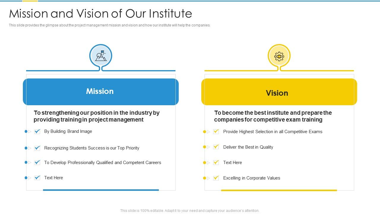 Project_Management_Professional_Certification_Courses_IT_Mission_And_Vision_Of_Our_Institute_Information_PDF_Slide_1.jpg