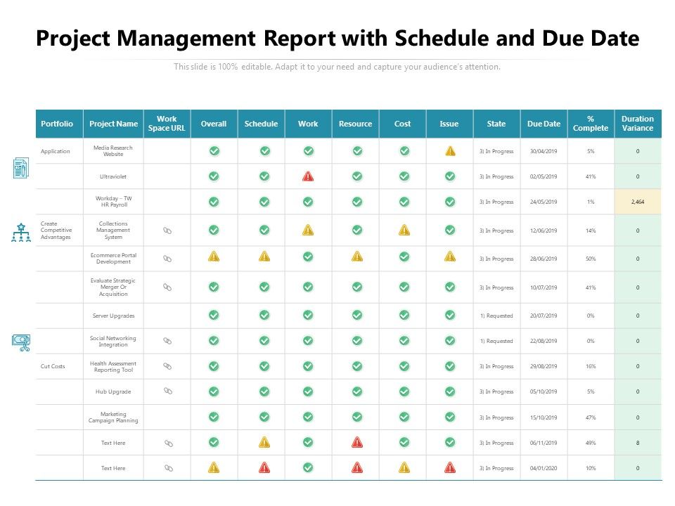 Project_Management_Report_With_Schedule_And_Due_Date_Ppt_PowerPoint_Presentation_File_Skills_PDF_Slide_1.jpg