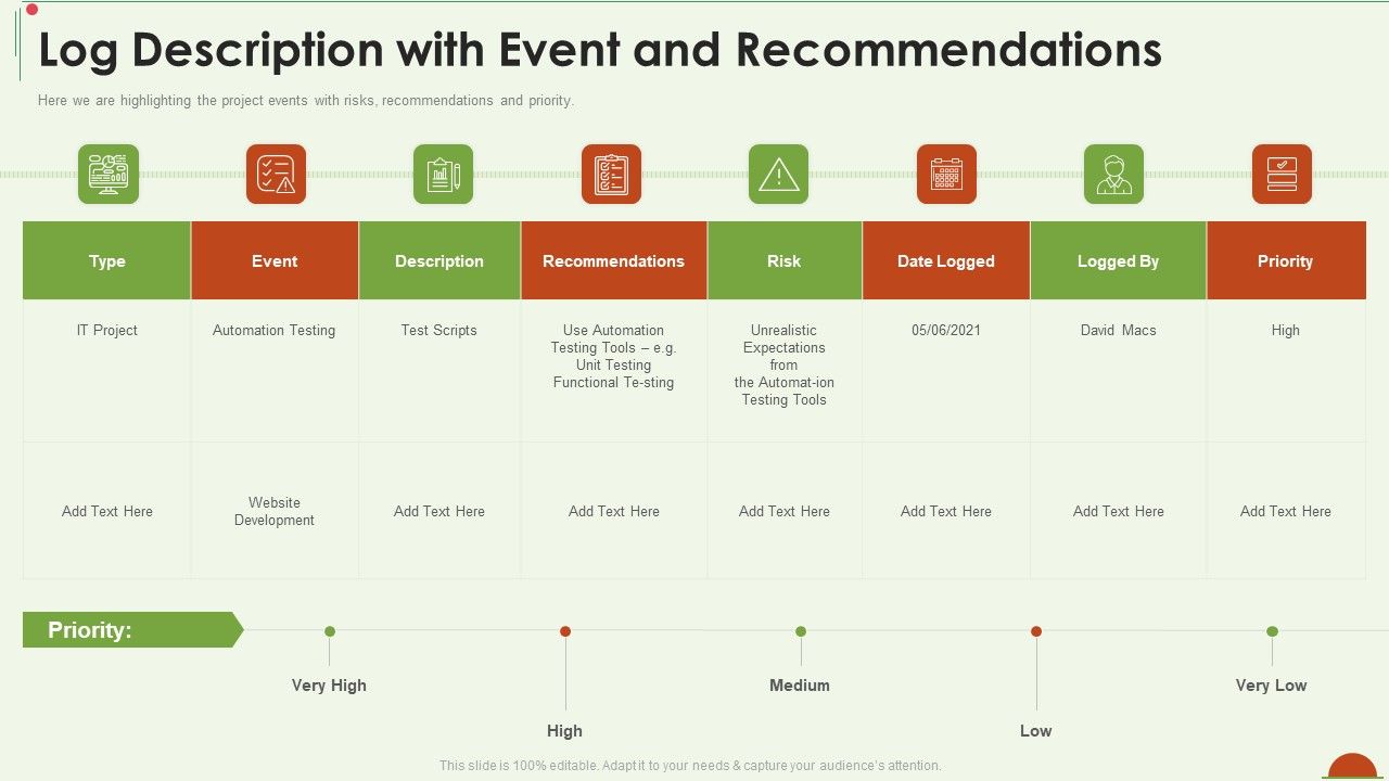 Project_Management_Under_Supervision_Log_Description_With_Event_And_Recommendations_Portrait_PDF_Slide_1.jpg