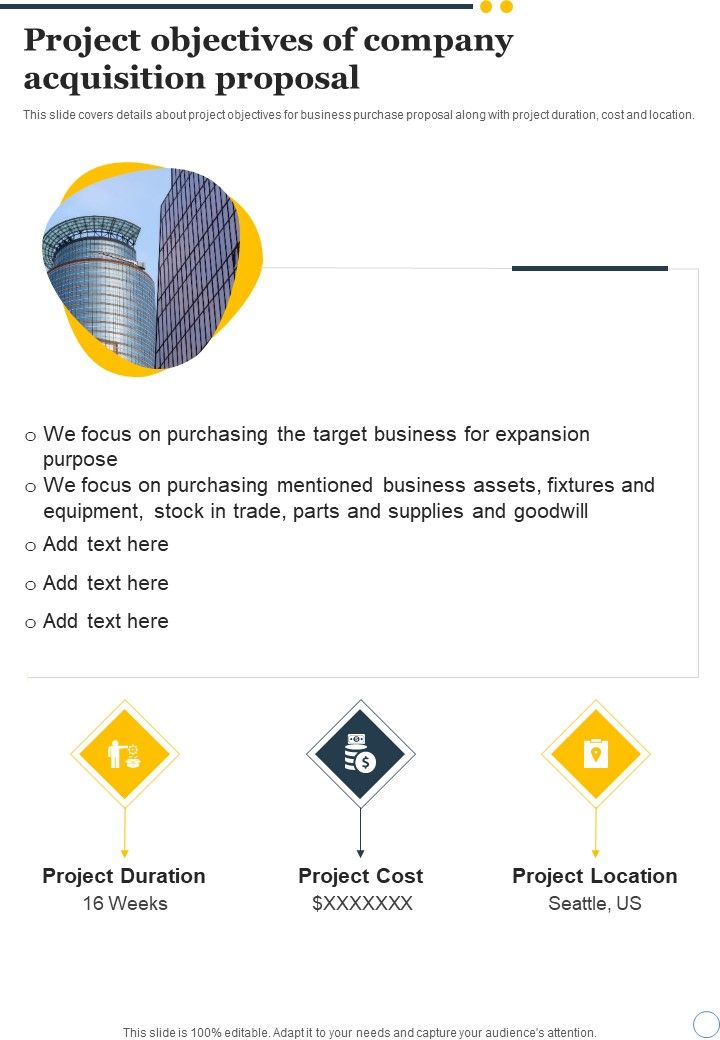Project_Objectives_Of_Company_Acquisition_Proposal_One_Pager_Sample_Example_Document_Slide_1.jpg