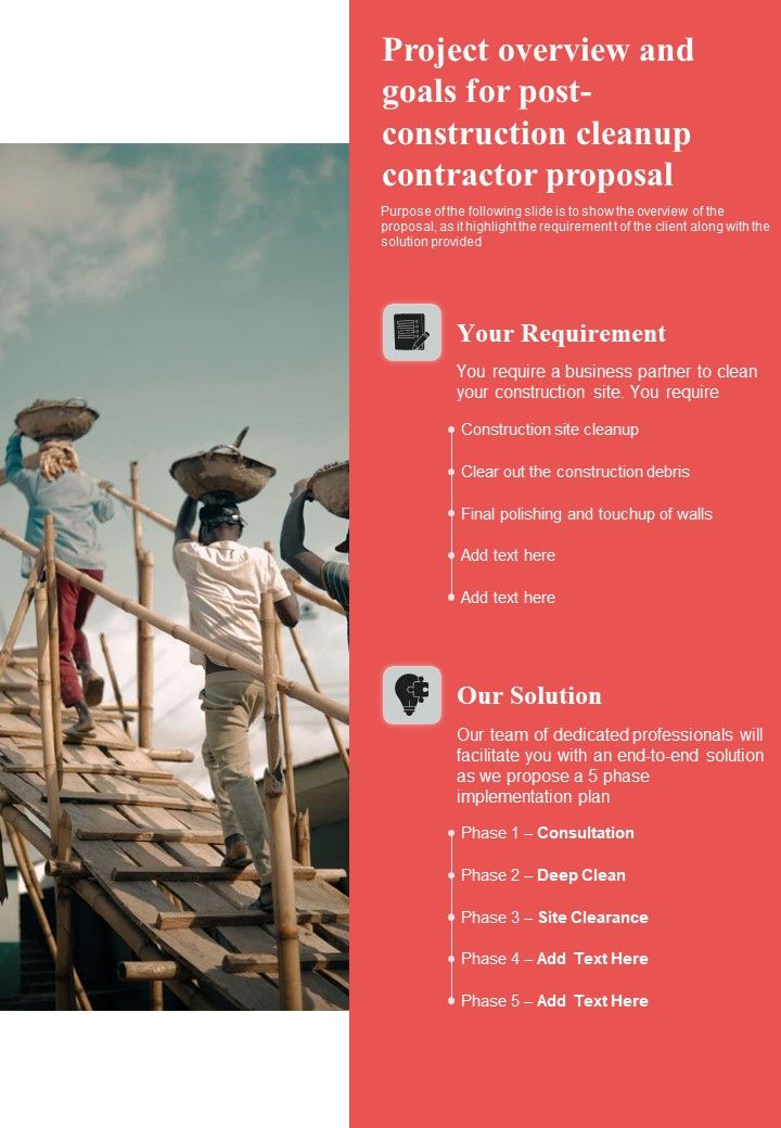 Project_Overview_And_Goals_For_Post_Construction_Cleanup_Contractor_Proposal_One_Pager_Sample_Example_Document_Slide_1.jpg