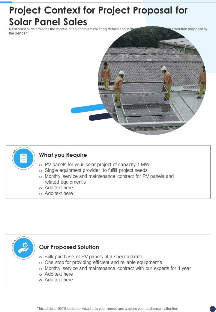Project Proposal For Solar Panel Sales Example Document Report Doc Pdf Ppt
