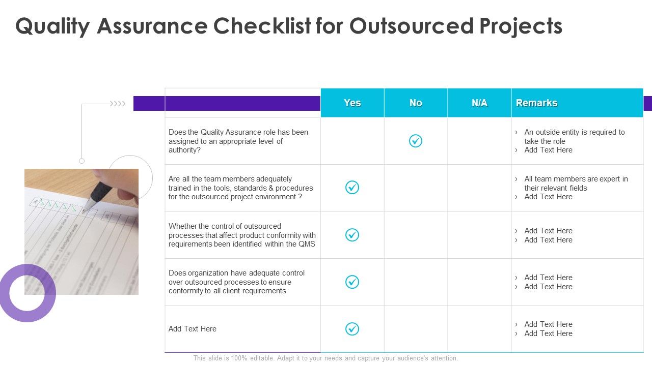 Project_Quality_Administration_Bundle_Quality_Assurance_Checklist_For_Outsourced_Projects_Sample_PDF_Slide_1.jpg