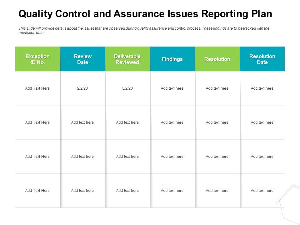 Project_Quality_Management_Plan_Quality_Control_And_Assurance_Issues_Reporting_Plan_Template_PDF_Slide_1.jpg