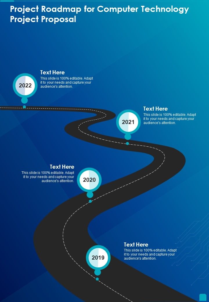 Project Roadmap For Computer Technology Project Proposal One Pager Sample Example Document Slide01