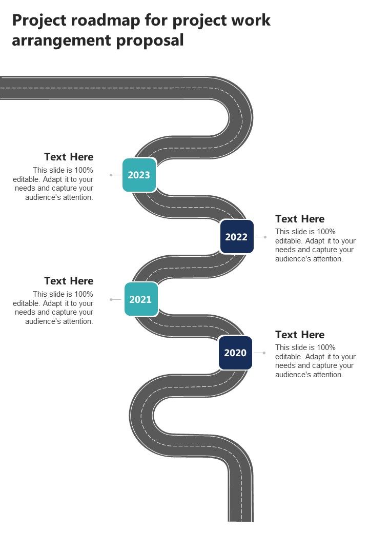 Project Roadmap For Project Work Arrangement Proposal One Pager Sample Example Document Slide01