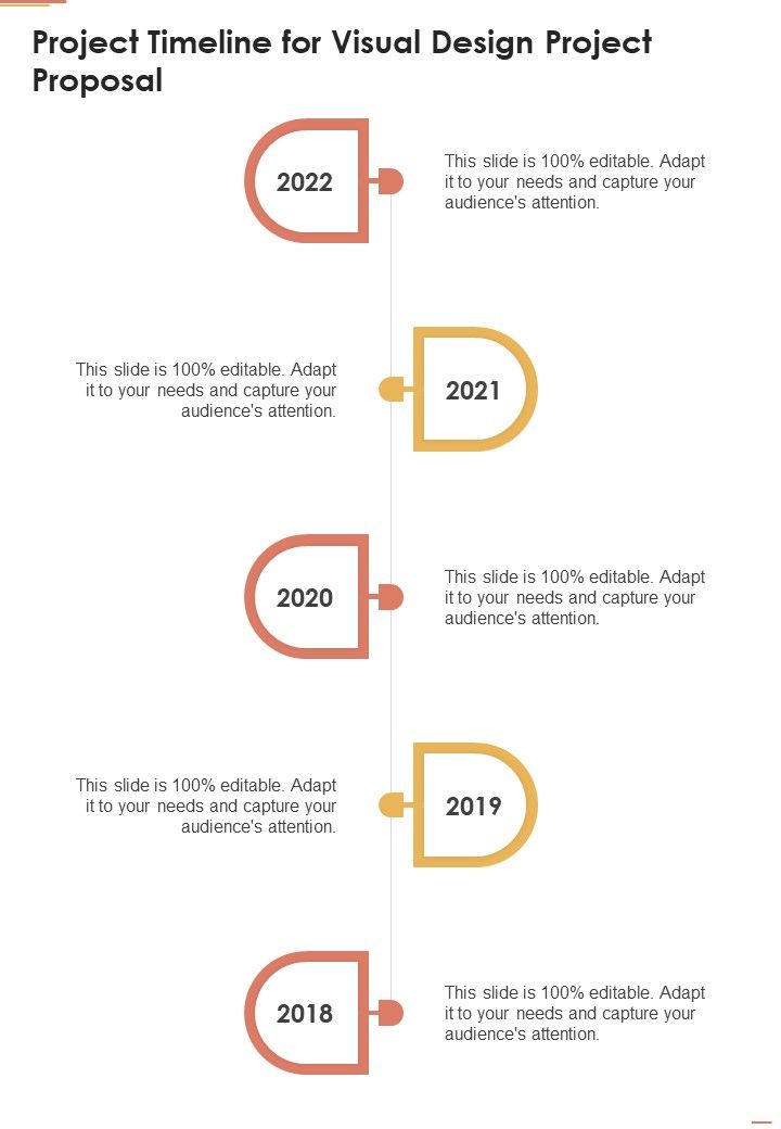 Project Timeline For Visual Design Project Proposal One Pager Sample Example Document Slide01