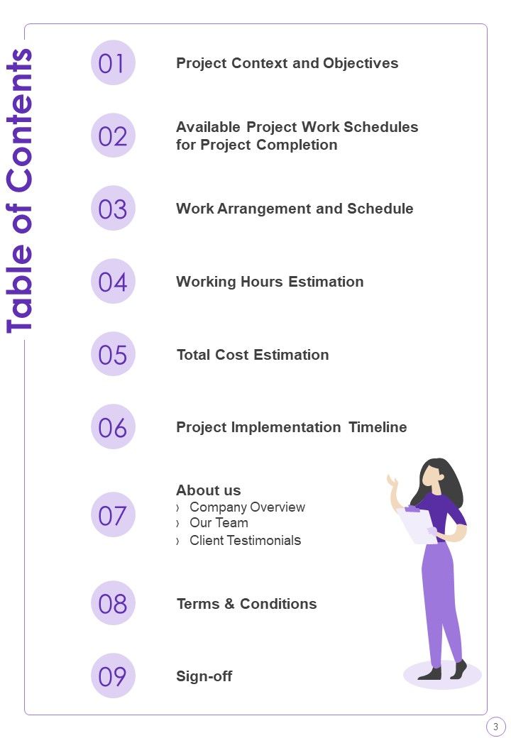 Project Work Schedule Proposal Example Document Report Doc Pdf Ppt