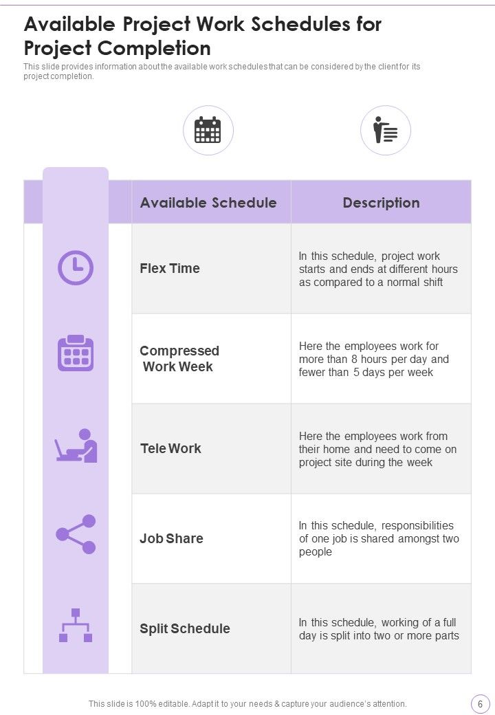 Project Work Schedule Proposal Example Document Report Doc Pdf Ppt