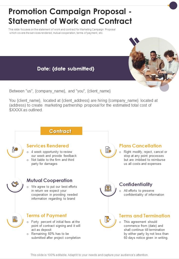 Promotion_Campaign_Proposal_Statement_Of_Work_And_Contract_One_Pager_Sample_Example_Document_Slide_1.jpg