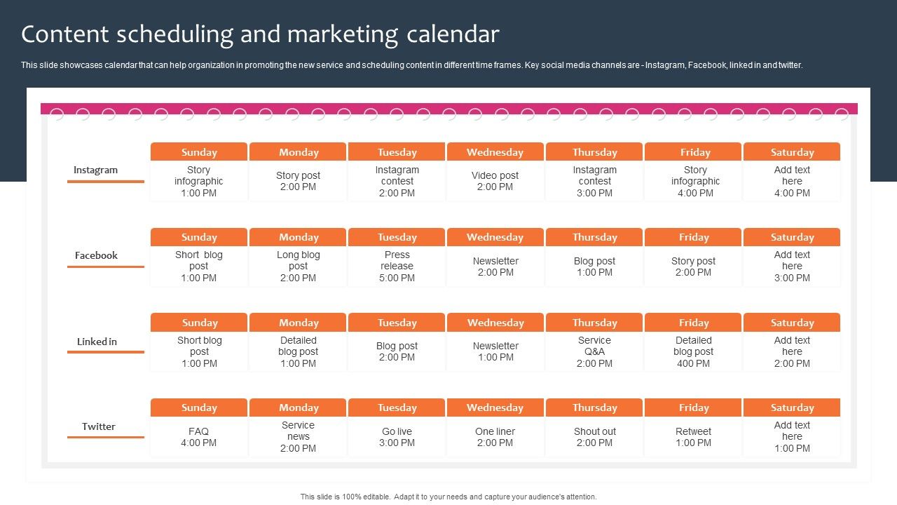 Promotion_Sales_Techniques_For_New_Service_Introduction_Content_Scheduling_Marketing_Summary_PDF_Slide_1.jpg