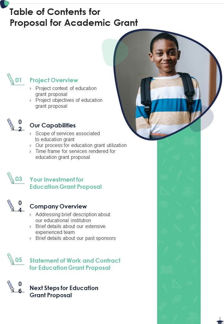 Proposal For Academic Grant Example Document Report Doc Pdf Ppt