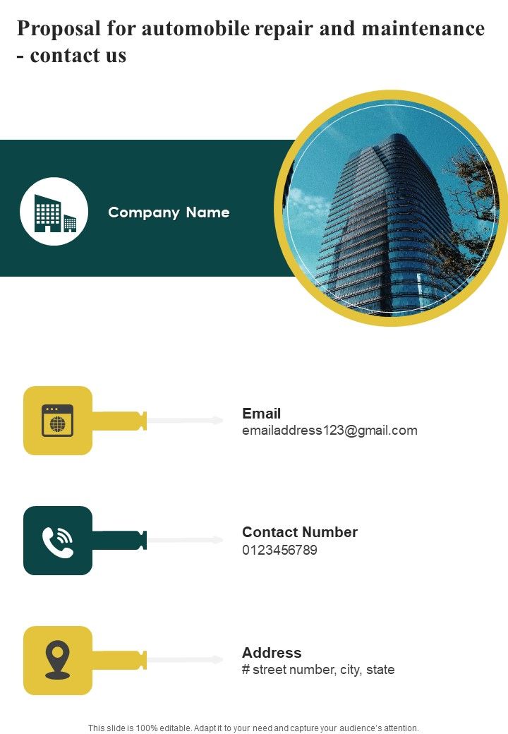 Proposal_For_Automobile_Repair_And_Maintenance_Contact_Us_One_Pager_Sample_Example_Document_Slide_1.jpg