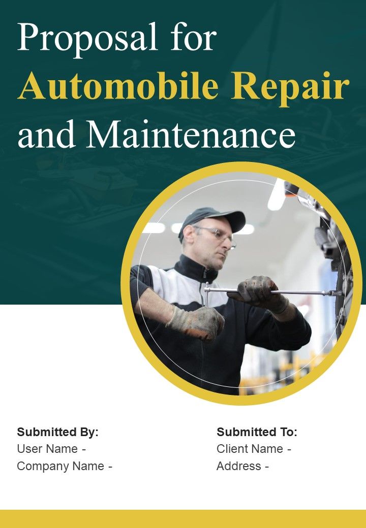 Proposal For Automobile Repair And Maintenance Example Document Report Doc Pdf Ppt Slide01