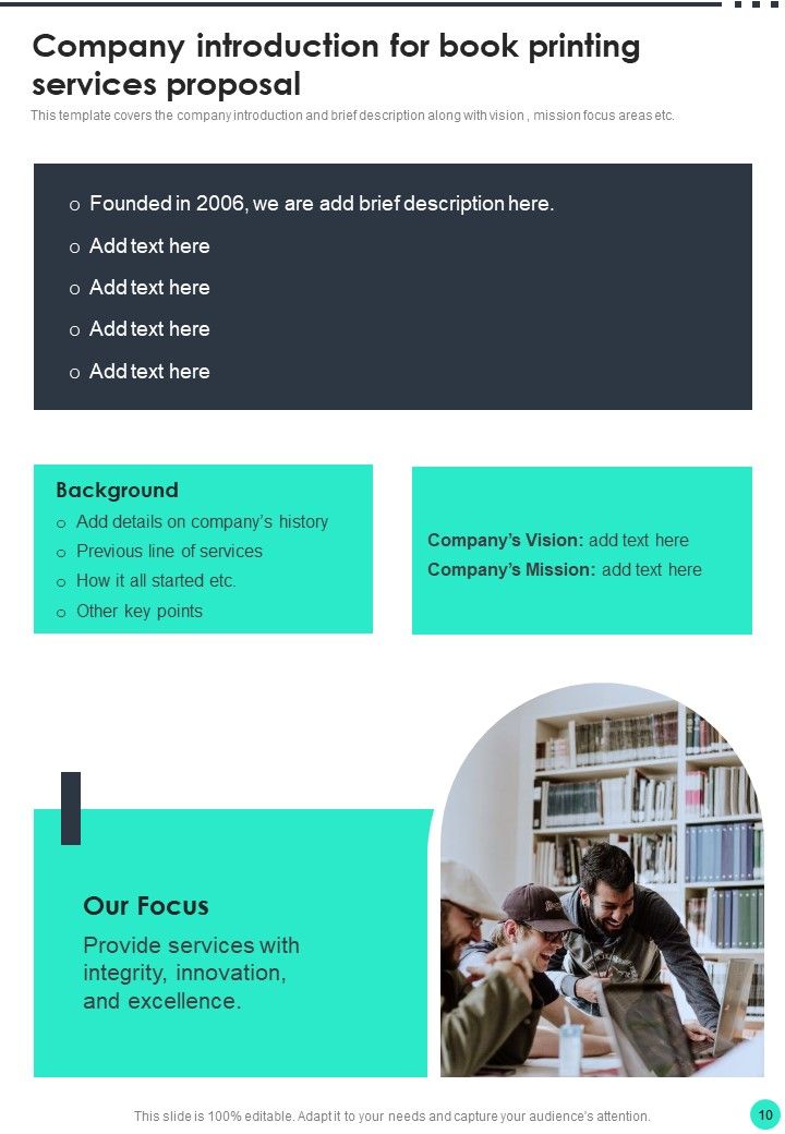 Proposal For Book Printing Services Example Document Report Doc Pdf Ppt