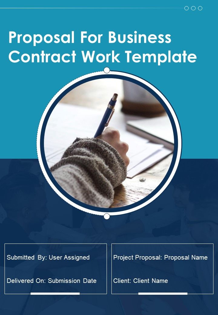 Proposal For Business Contract Work Template Example Document Report Doc Pdf Ppt Slide01
