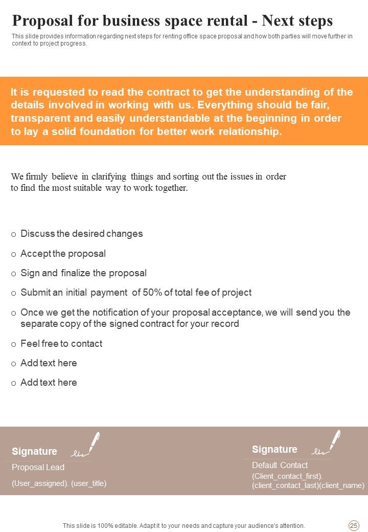 Proposal For Business Space Rental Example Document Report Doc Pdf Ppt