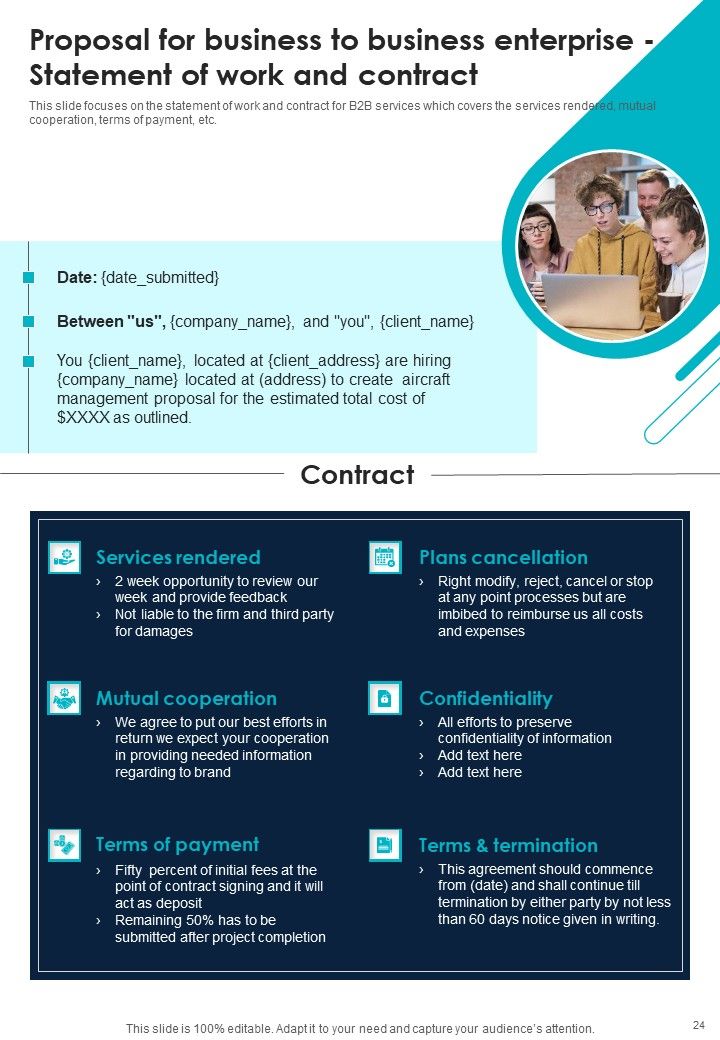 Proposal For Business To Business Enterprise Example Document Report Doc Pdf Ppt