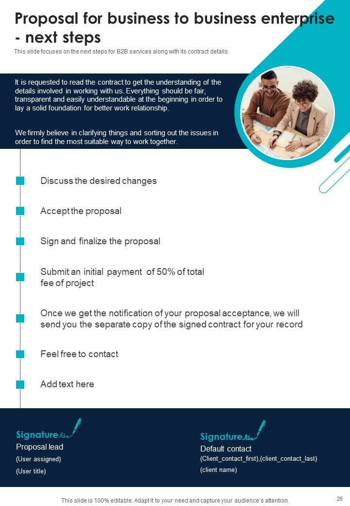 Proposal For Business To Business Enterprise Example Document Report Doc Pdf Ppt